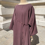 Abaya en viscose prune, MBASHOP