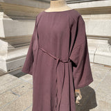 Abaya en viscose prune, MBASHOP