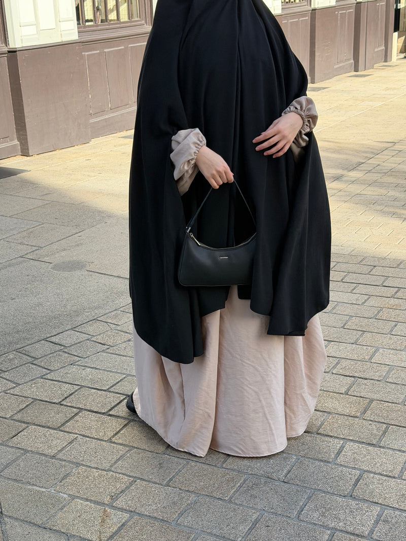 hijab cape mbashop bambou noir