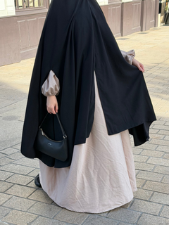 khimar bambou noir couvrant pudique
